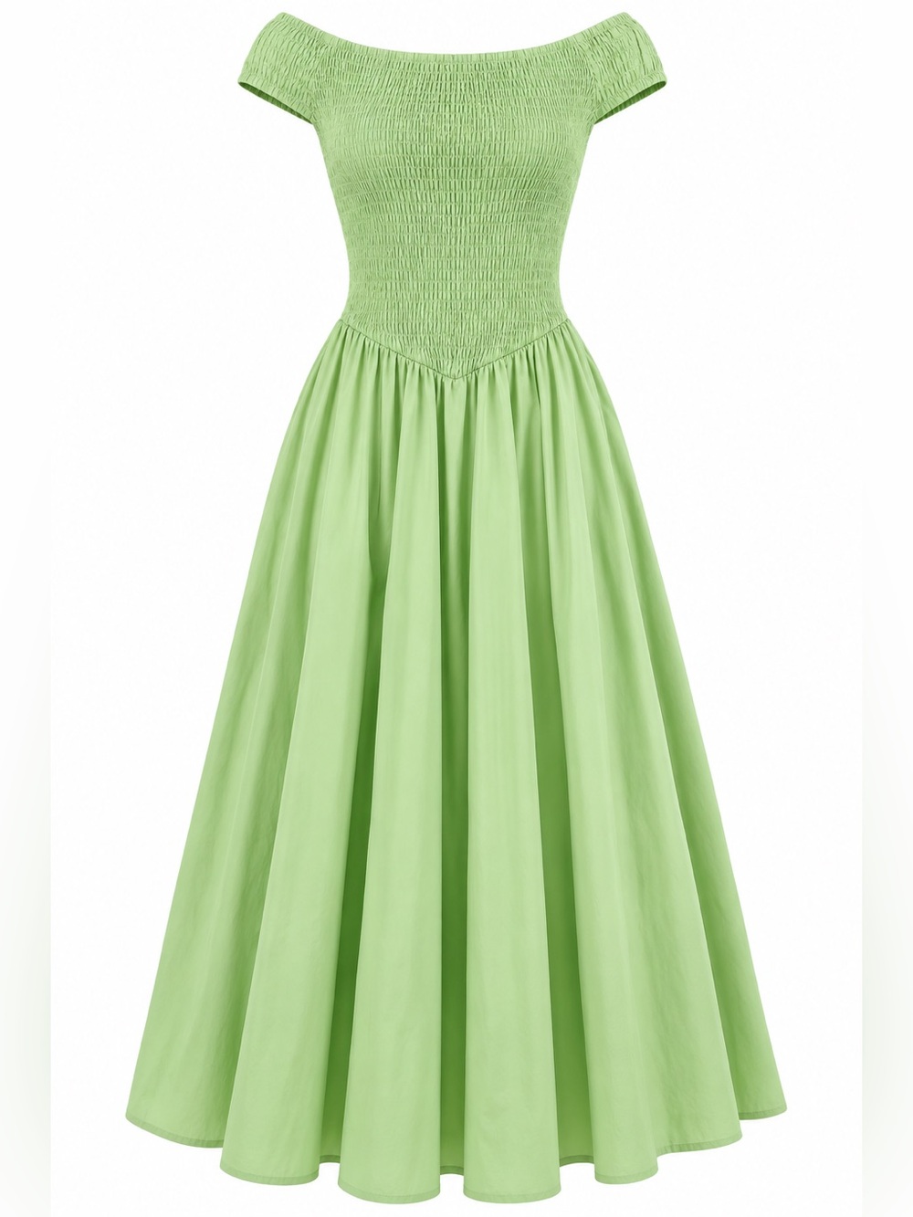 Free People free-est Ceci Smocked Midi Dress Mint Green